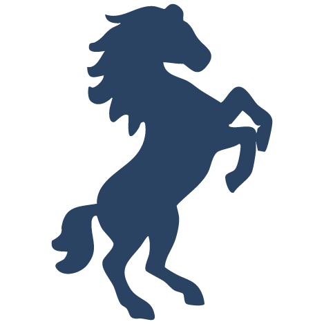 Icon Pferd das Hufe von sich streckt in die Höhe